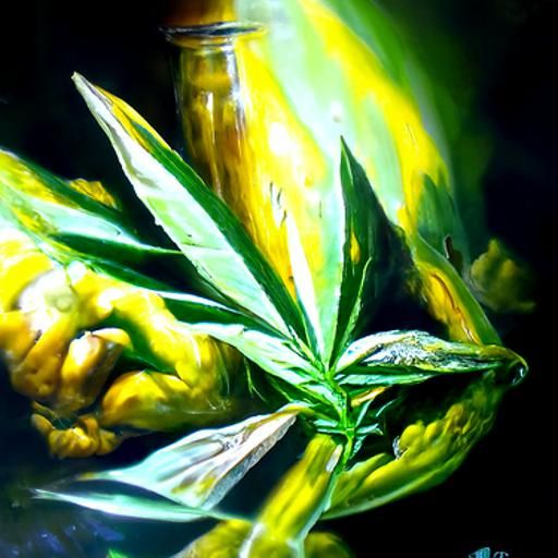 Cannabis in Oil Painting Style of James Gurney