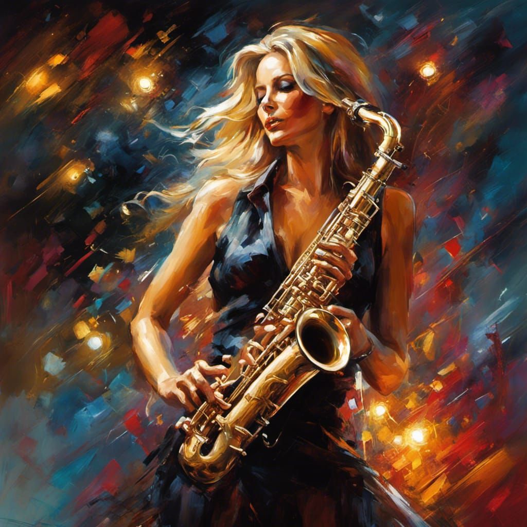 Candy Dulfer Saxophone Art in Andrews-Asencio Style