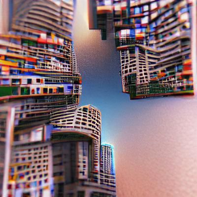 Endless Brutalist Cityscape Under Gray Skies