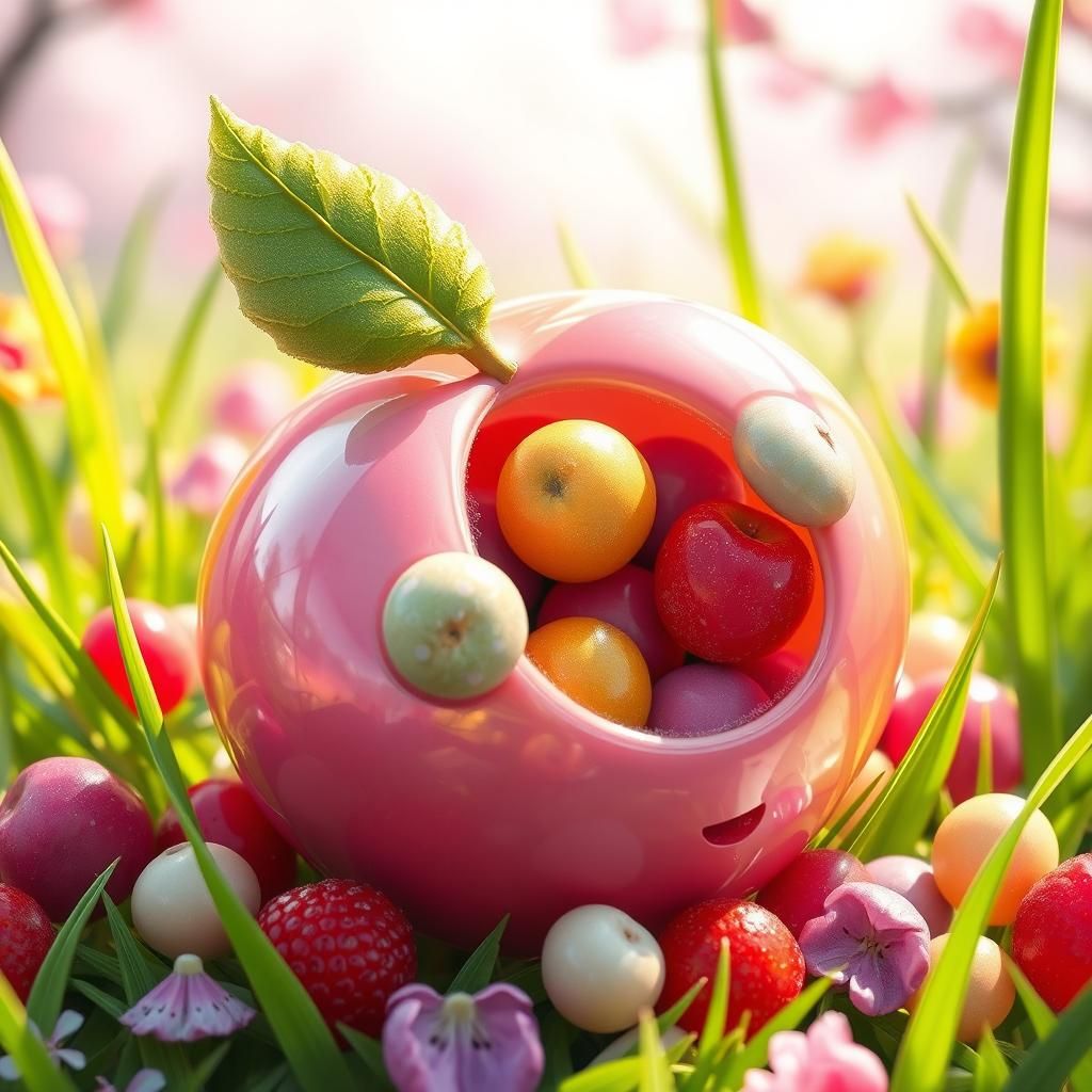 Candy Garden: Whimsical Fruits in Hyperrealistic Style