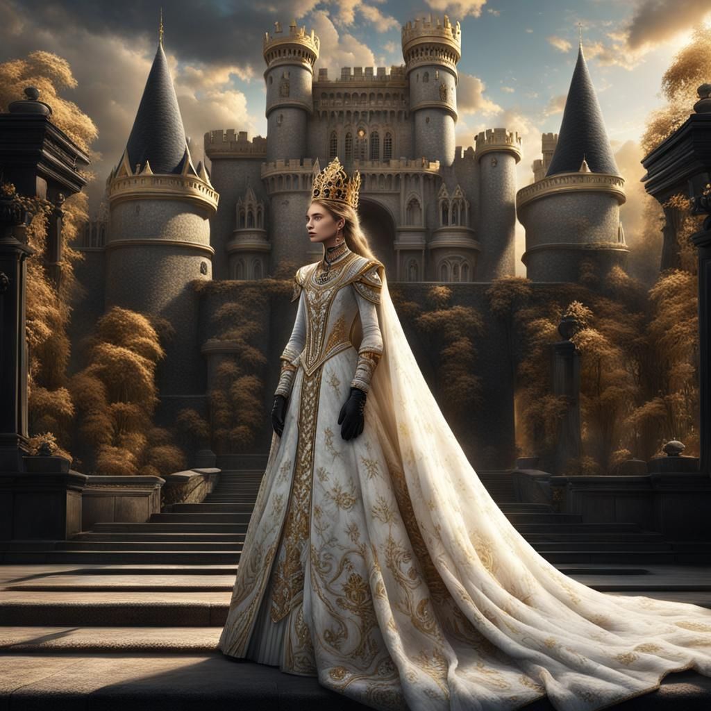 Epic Duel of Sorceresses in a Castle