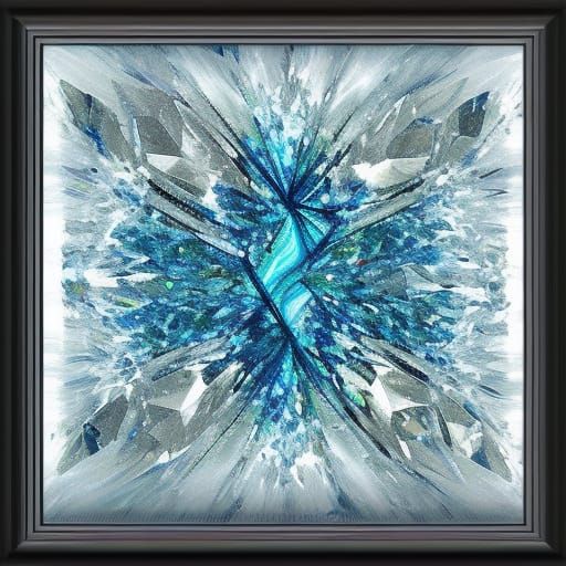 Cracked Glass Abstract Water Diamond Painting Art