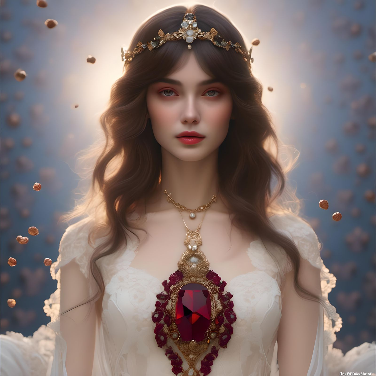 Hyperrealistic Vampire Woman Portrait in Dramatic Lighting