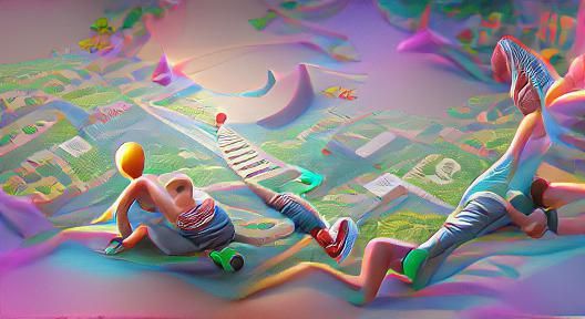 Vibrant 8K 3D Digital Illustration of Eternal Youth