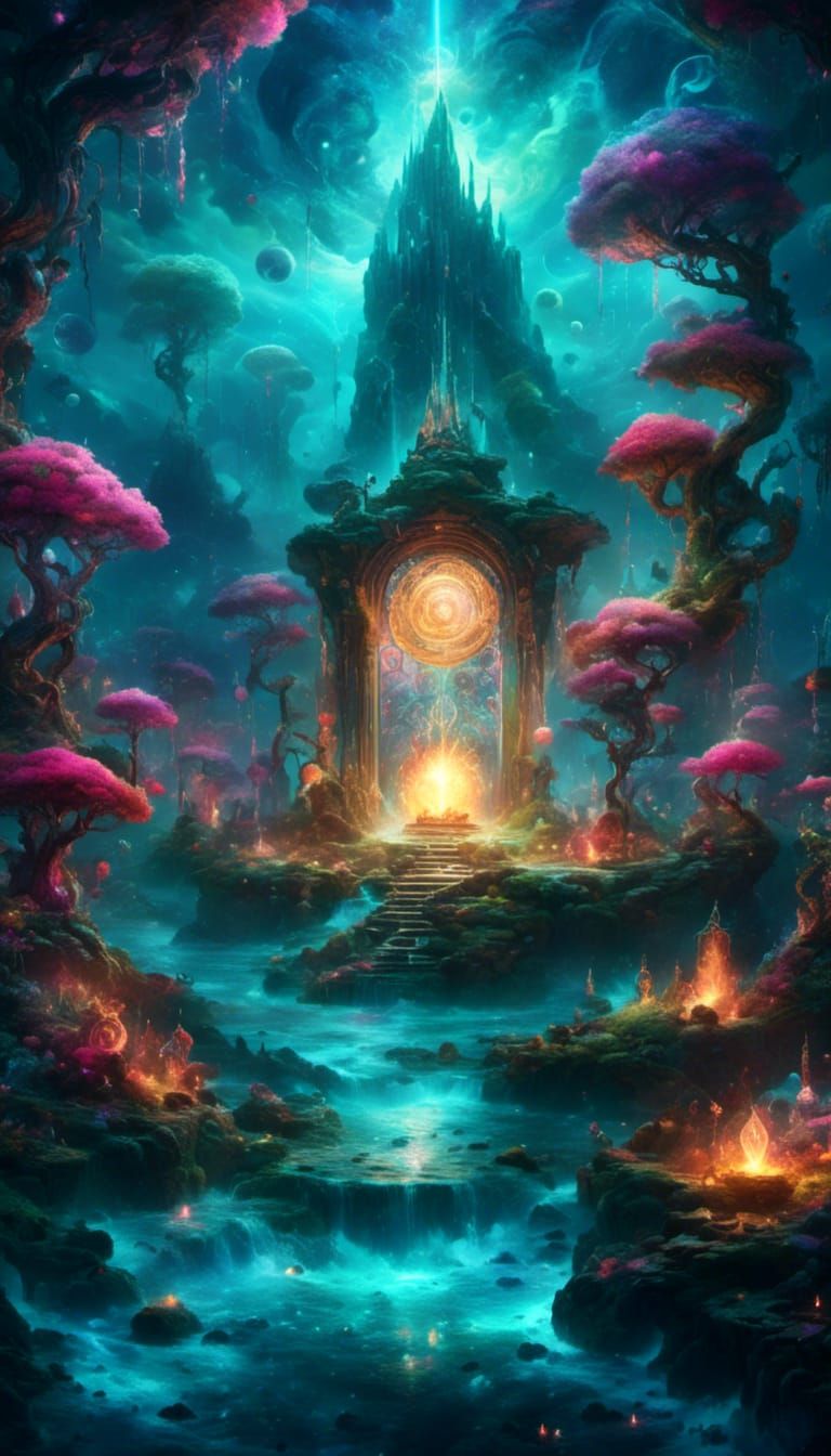 Cosmic Landscape with Swirling Elemental Vortexes