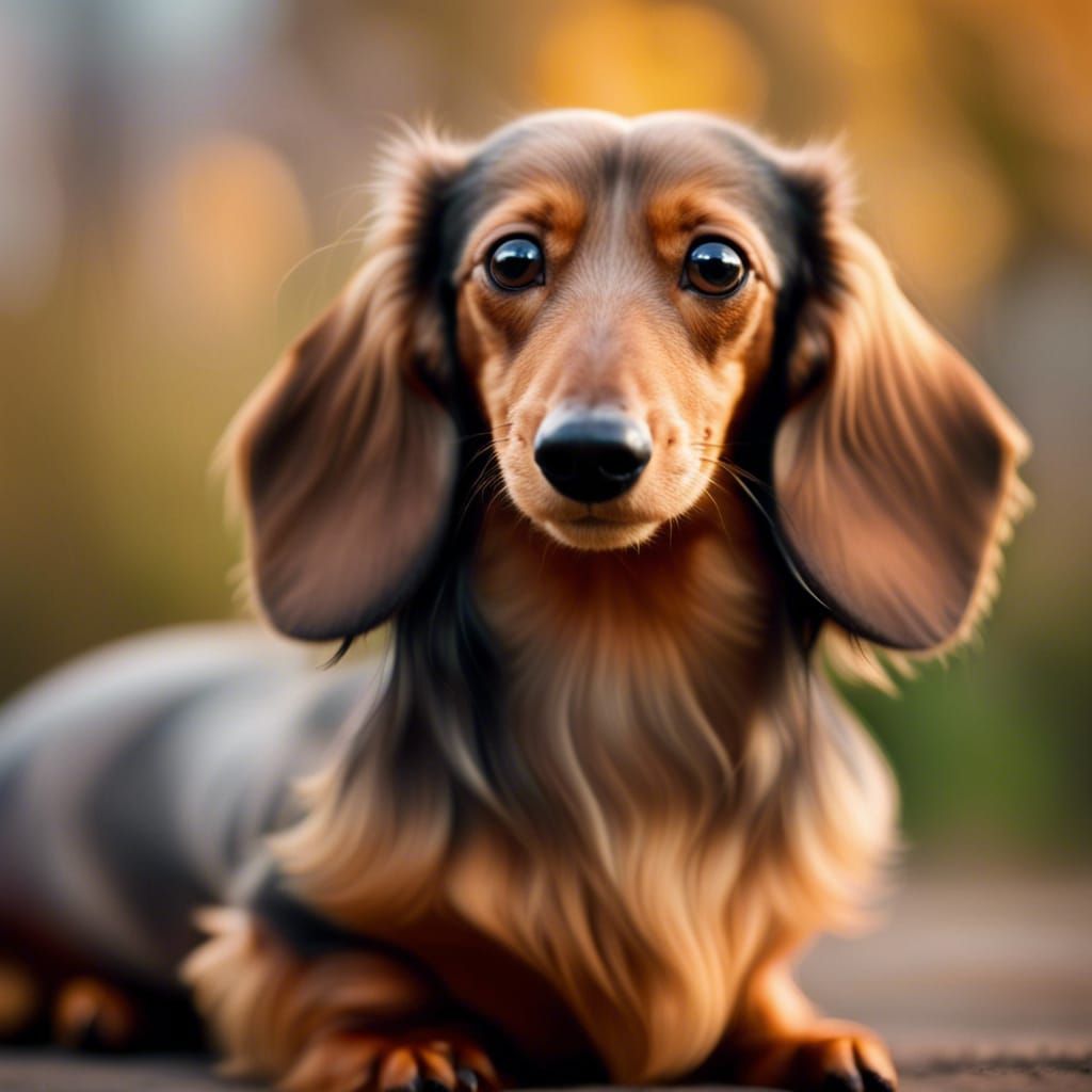 Long-Haired Dachshund in Natural Light: Professional Photogr...