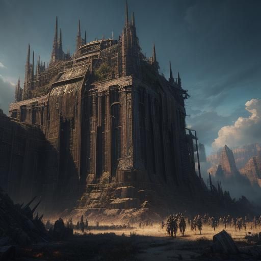 Patchwork Quilted Heavy Metal Band in Detailed Painting