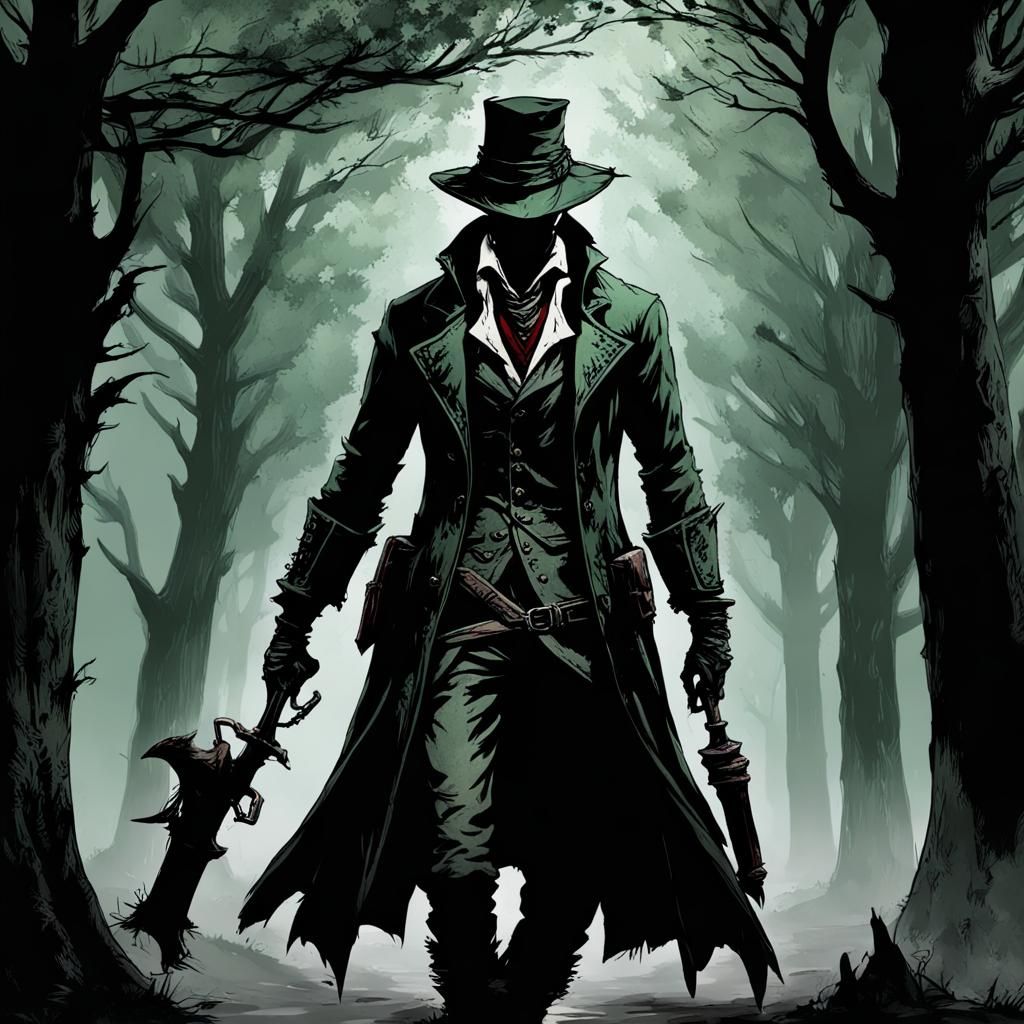 Bloodborne Hunter in Green Forest