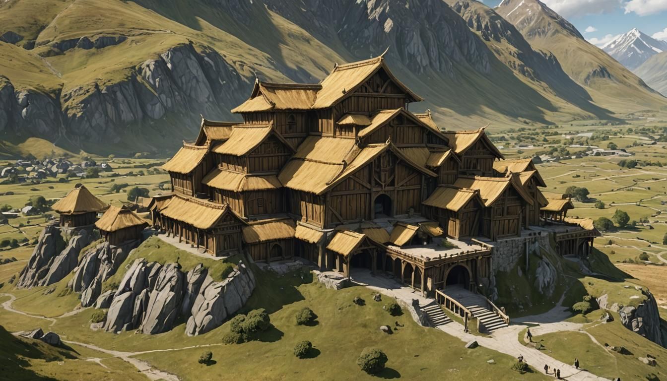 Meduseld Golden Hall of Rohan in Edoras