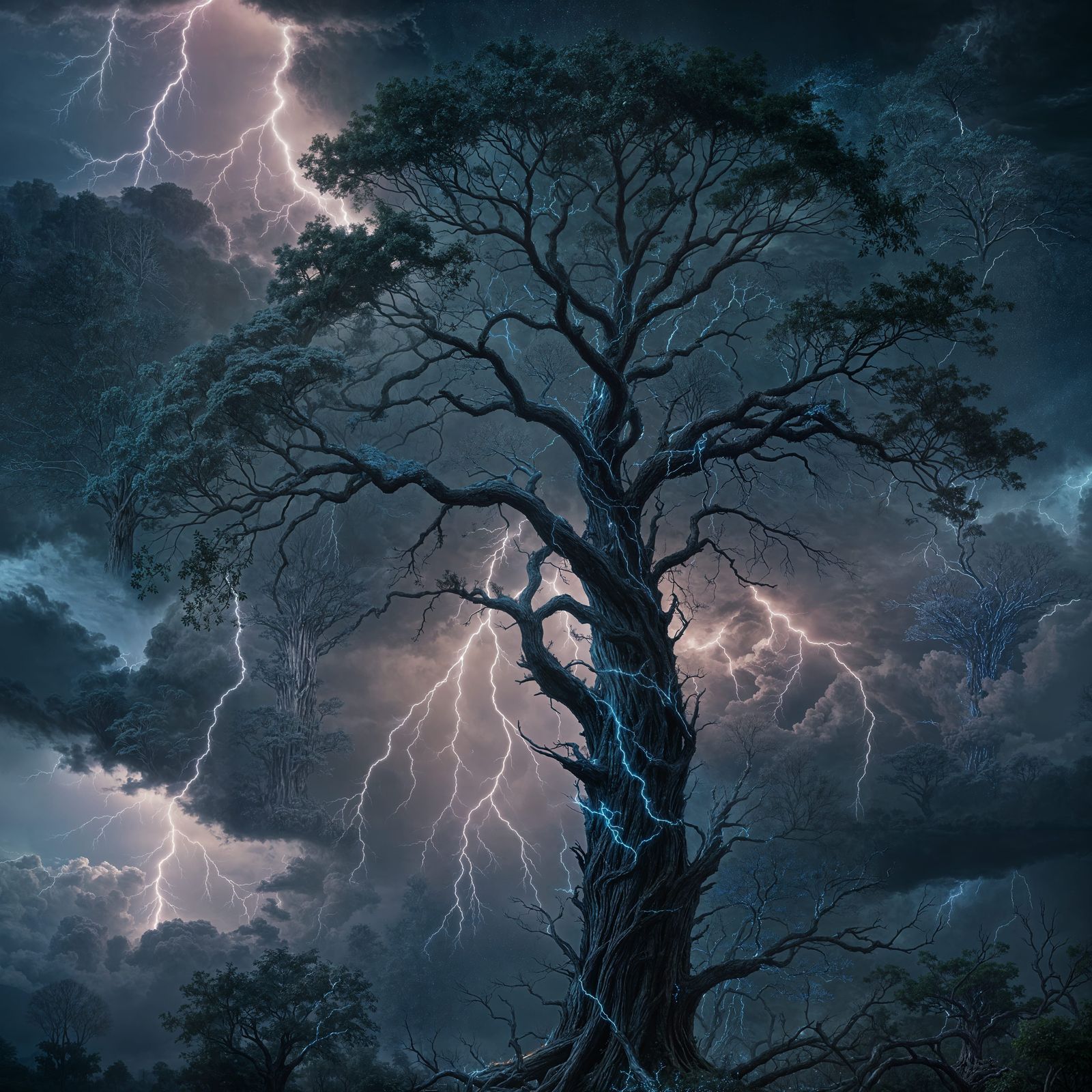 Electric Tree: Lightning Illuminates the Sky