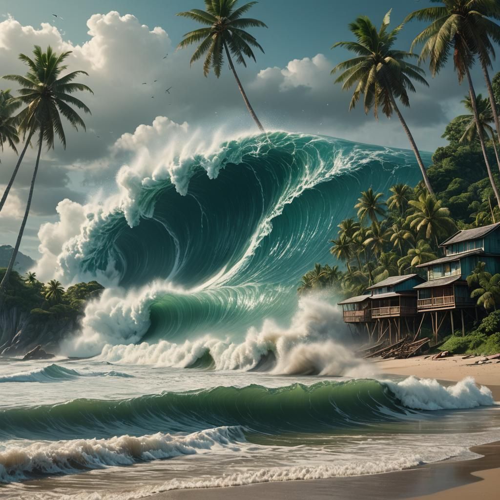 Thailand Tsunami: Epic Cinematic Digital Painting