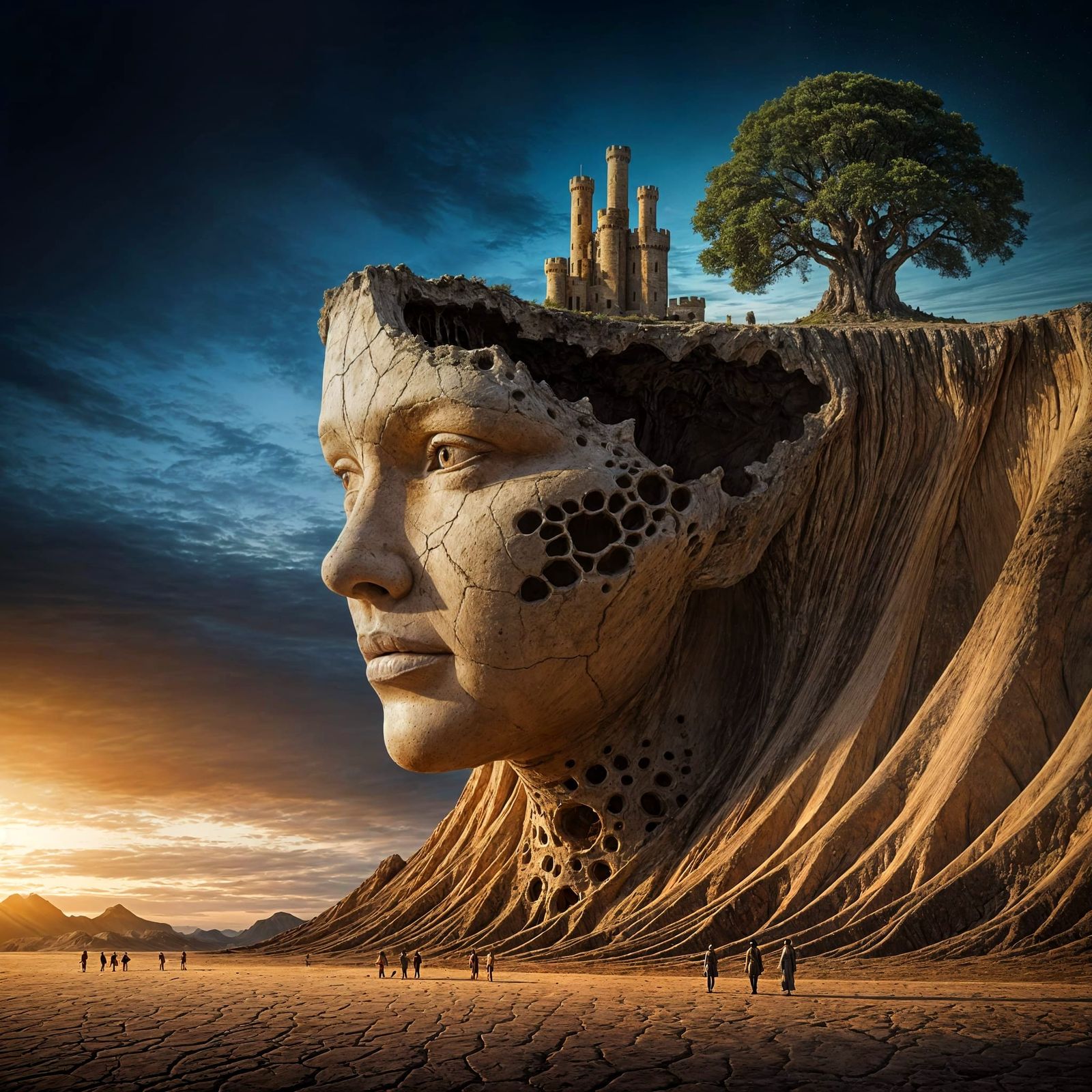 Cracked Desert Goddess Rises from the Wasteland