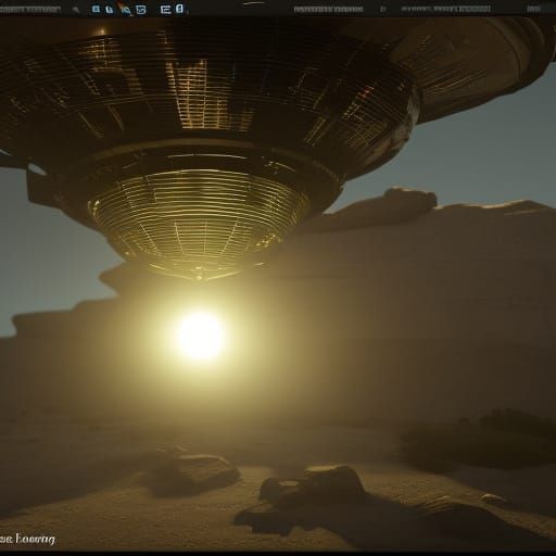 UFO in 3D Game Cinematic Style
