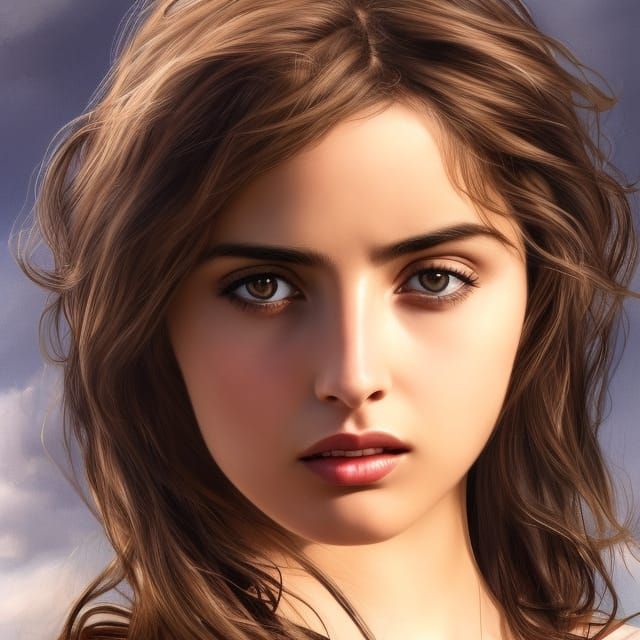 Realistic Portrait of a Beautiful Latina Woman