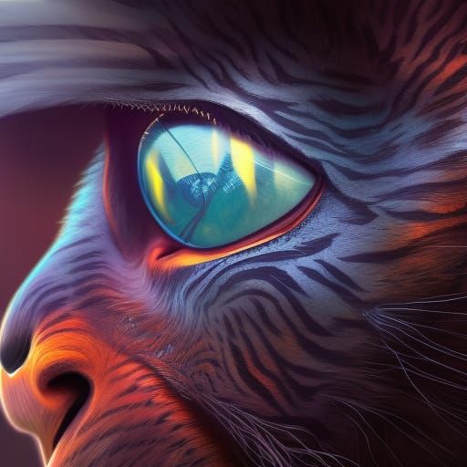 Emerald Tiger's Gaze in Vibrant Wonder