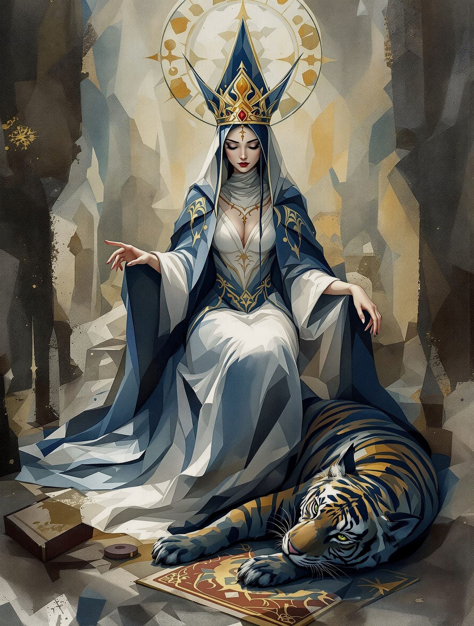 Tarot de Marseille - E 02 - The High Priestss [04 Vib+]