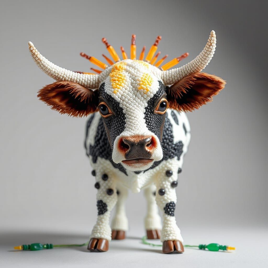 Bead Blasted Cow: Unique Textured Rendering