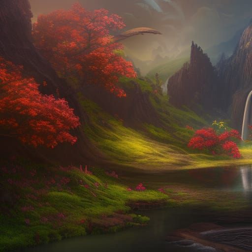 Detailed Matte Painting of Mother Nature