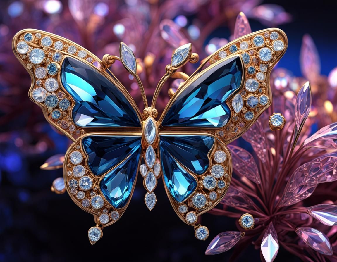 Crystalline Insect Jewelry Collection on Velvet
