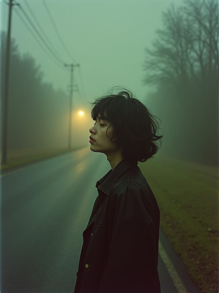 Melancholy Portrait Inspired by Leiter and Sieff