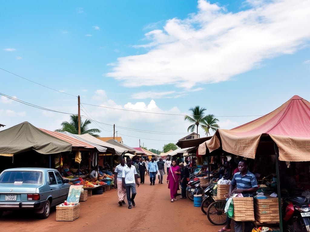 Banjul Market in Albert Scene