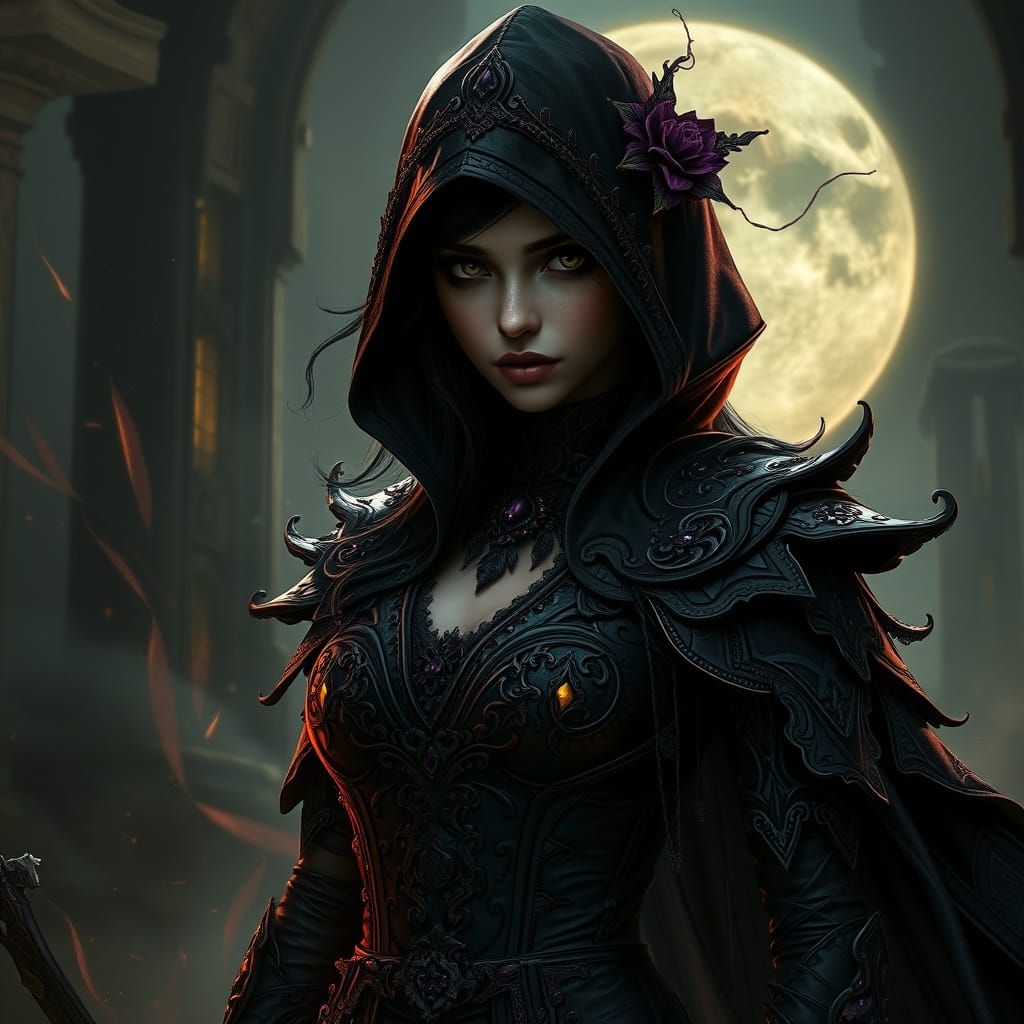 Mysterious Assassin in Dark Fantasy Art