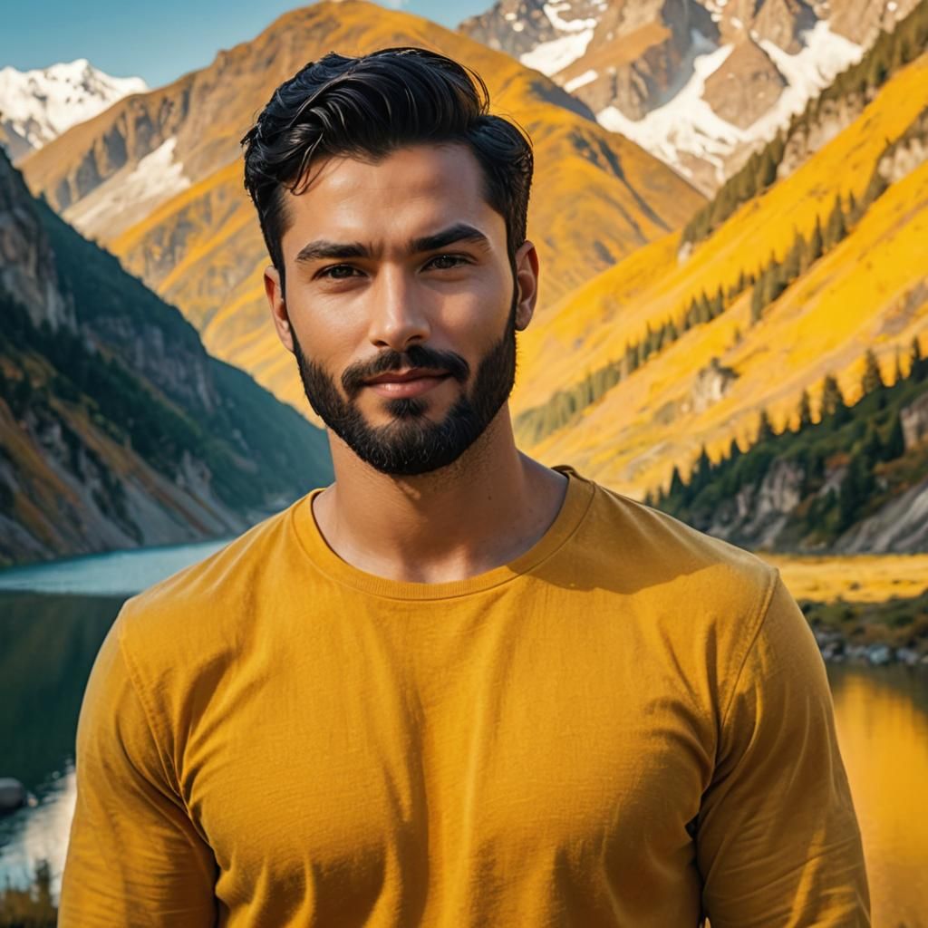 Ethereal Gentleman in Vibrant Velvet