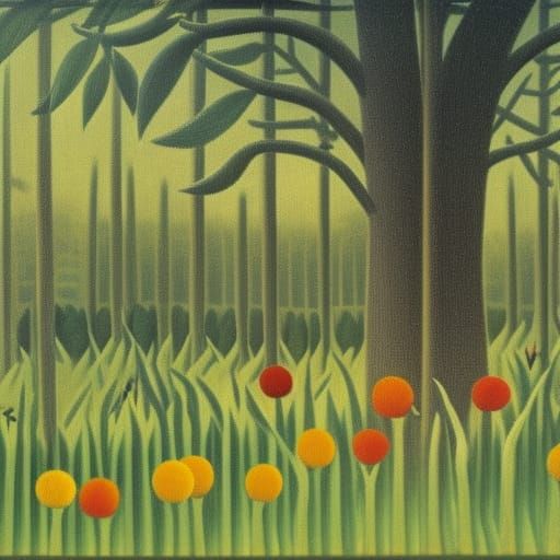 Insect Temple in Grassy Field, Medieval Miniature Style