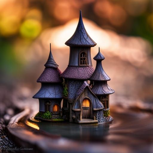 Hyperrealistic Fairy Town in Toadstool Woods