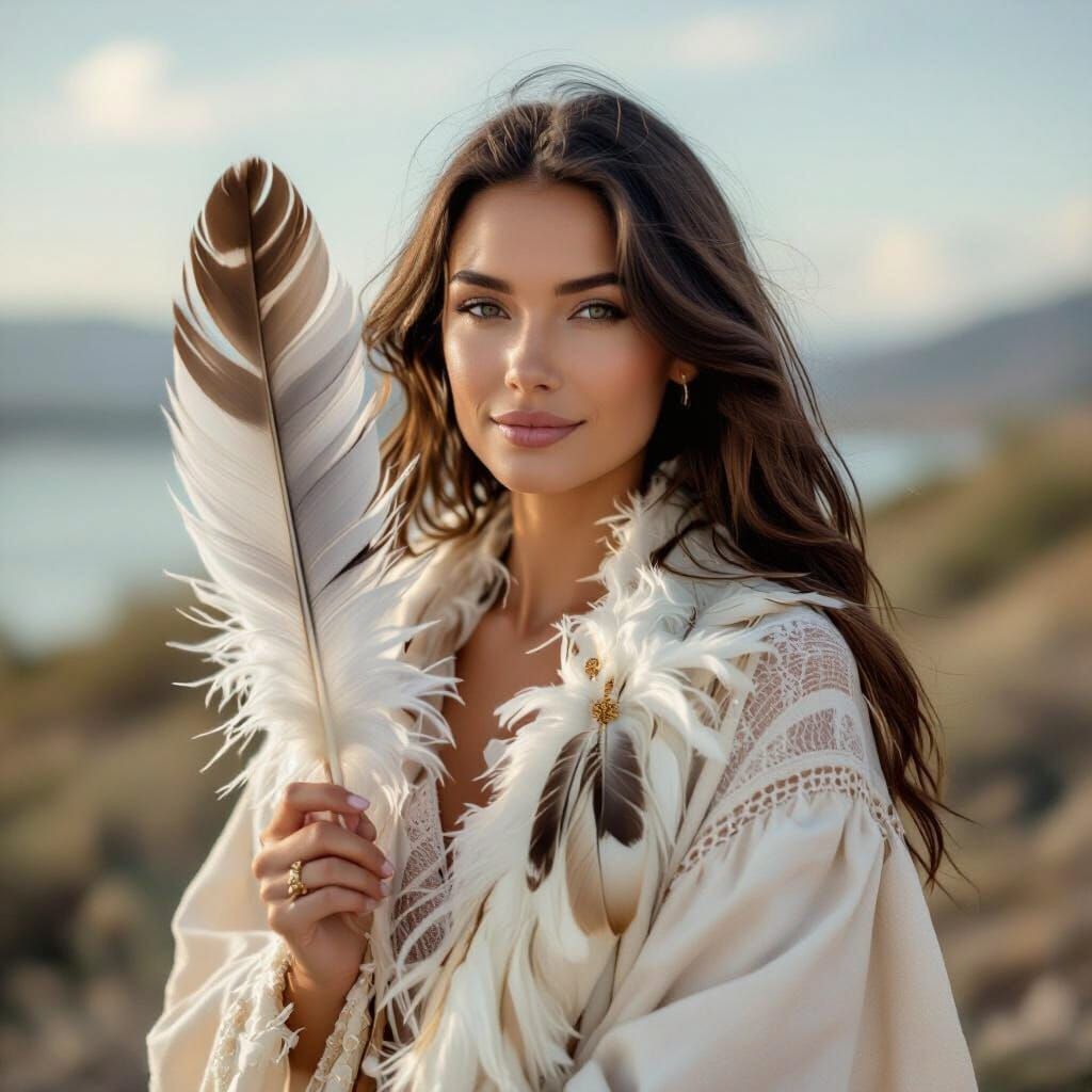 Feathers Symbolizing Connection to Higher Realms