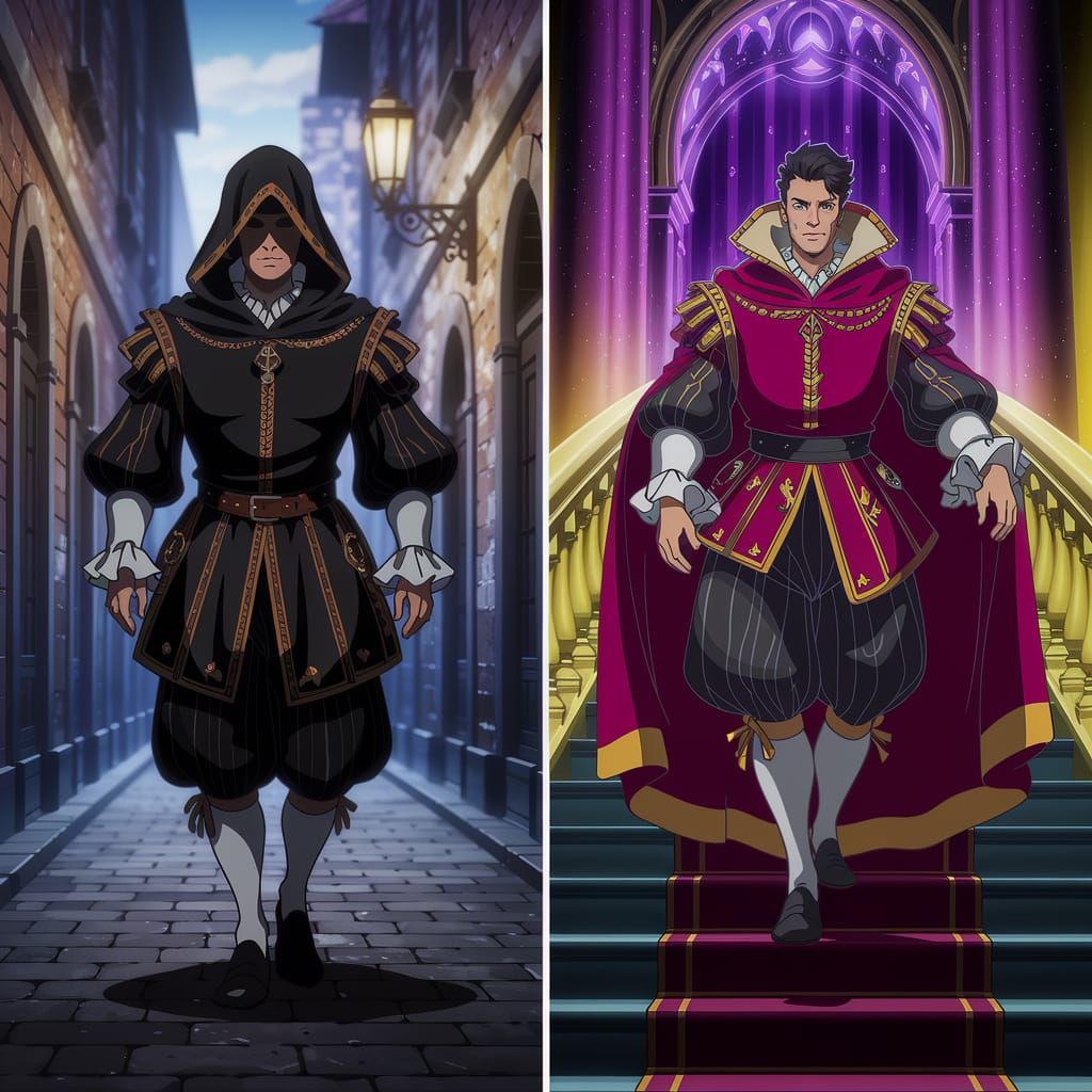 Renaissance Contrast: Alley Shadows and Palace Descent