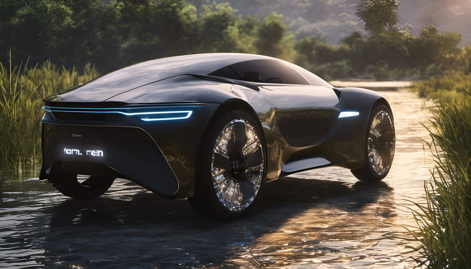 Solar Water Car sleek design