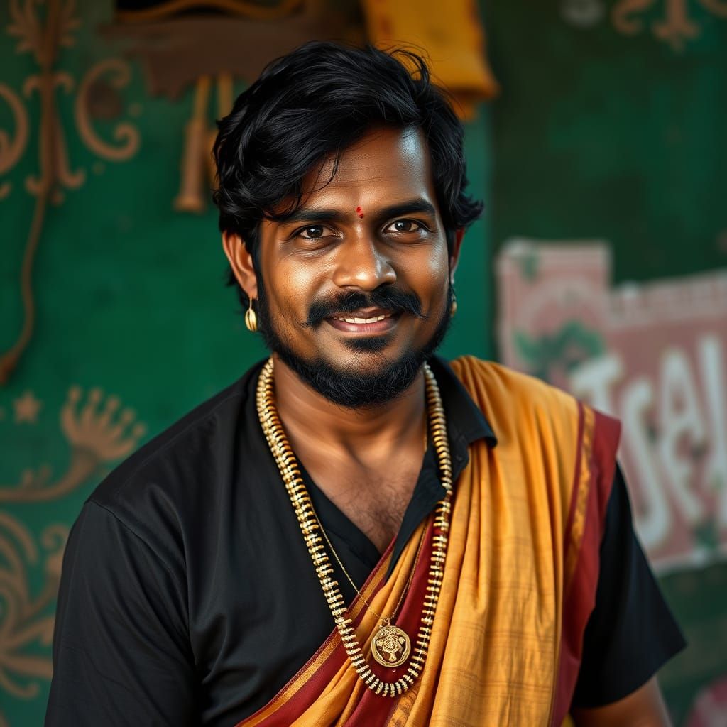 Portrait of Sri Lankan Man in Sri Lanka
