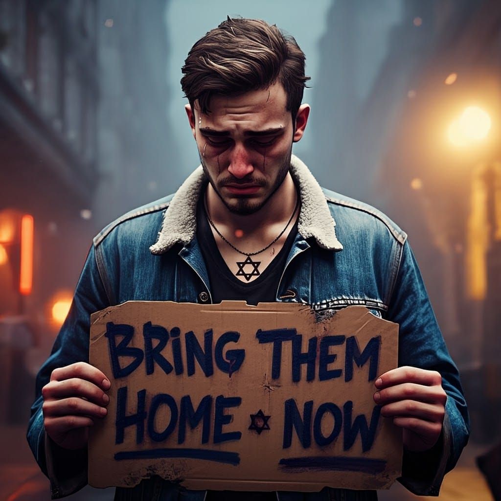 Melancholic Man in Cityscape, Digital Matte Painting