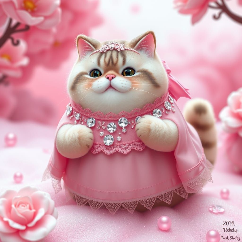 Pastel Fantasy Princess in Sparkling Pink