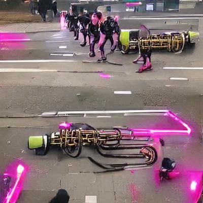 Cyberpunk Marching Band Performance