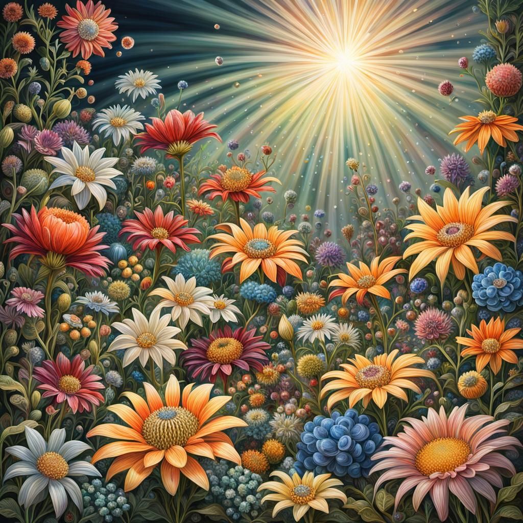 Flowers Enjoying the Warmth of the Sun