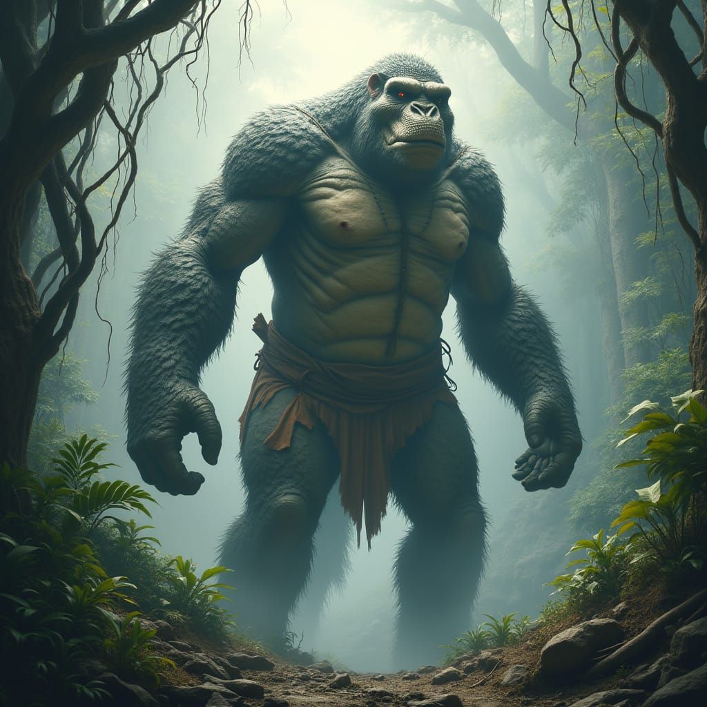 Crocodile King Kong in Prehistoric Jungle