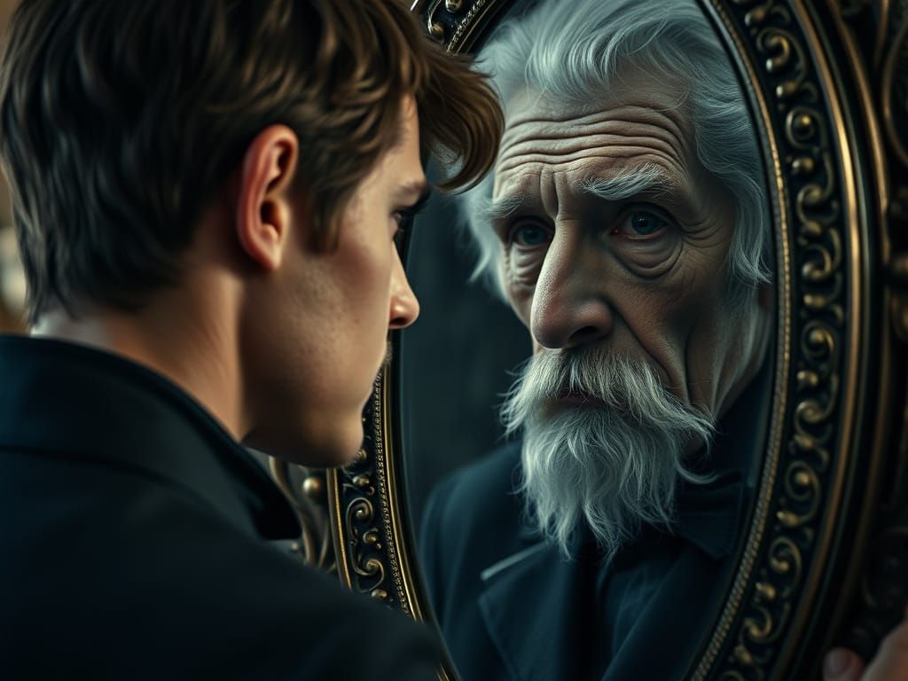 Dorian Gray's Reflection in the Mirror