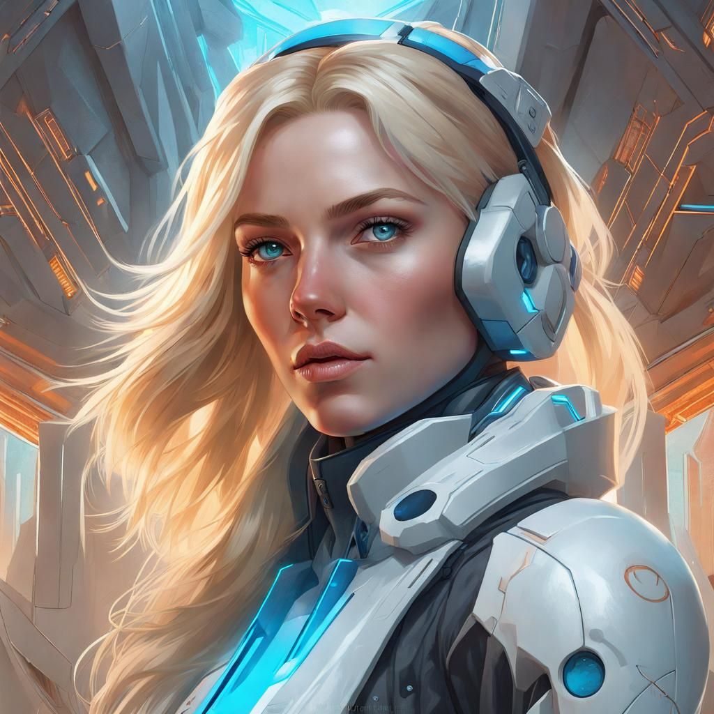 Futuristic Medic Portrait in Hyperdetailed Concept Art