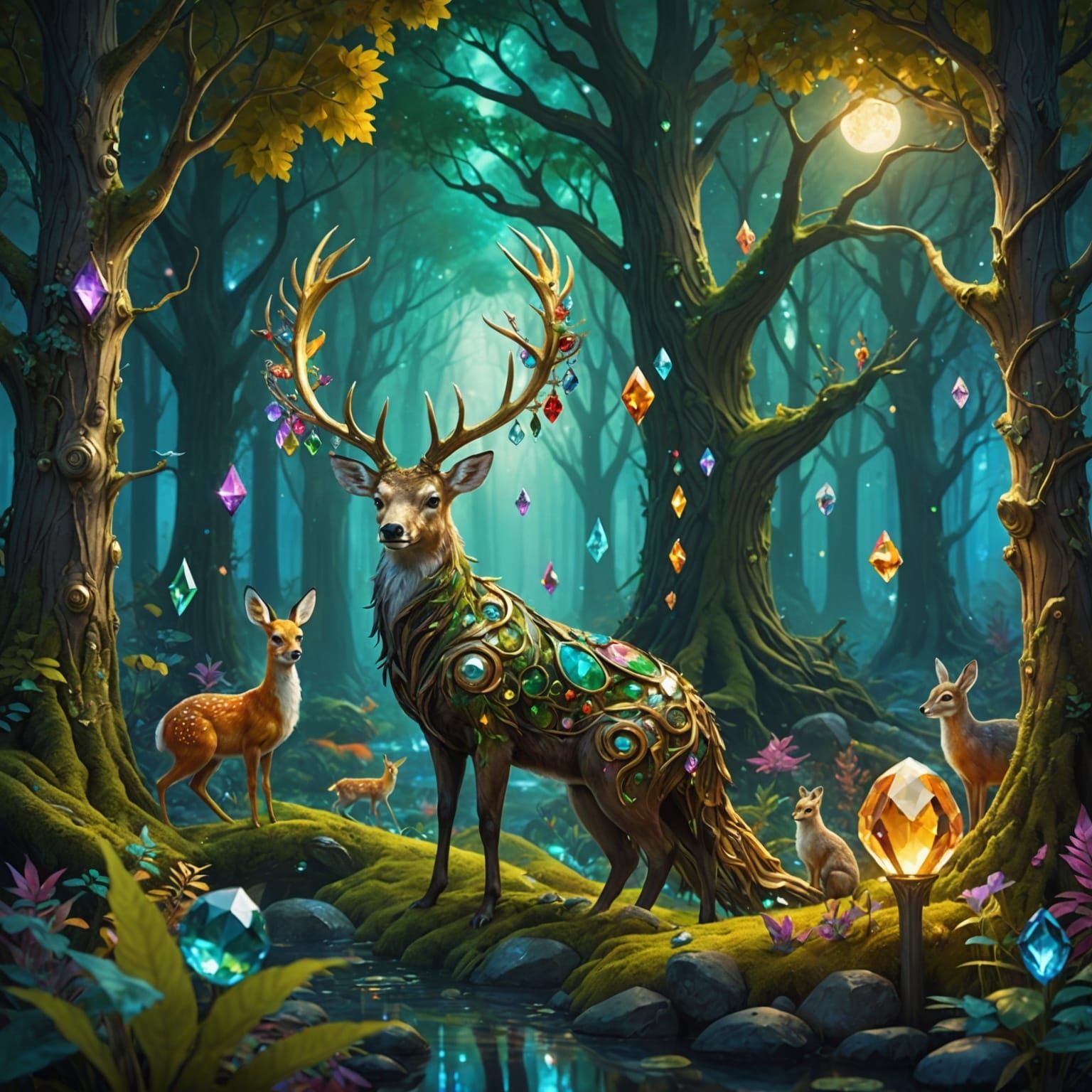 Fantasy Forest: Rainbow Night with Talking Trees