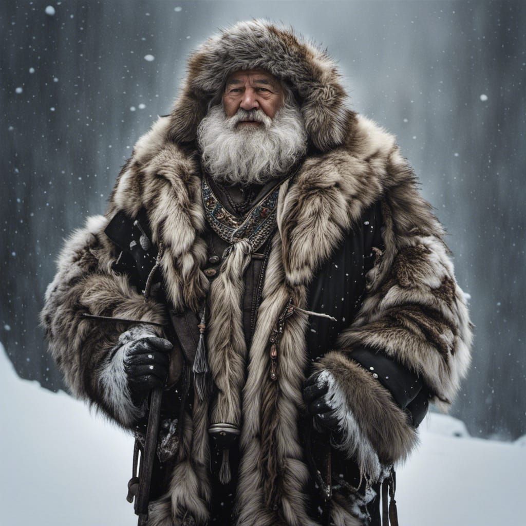 snowy portrait