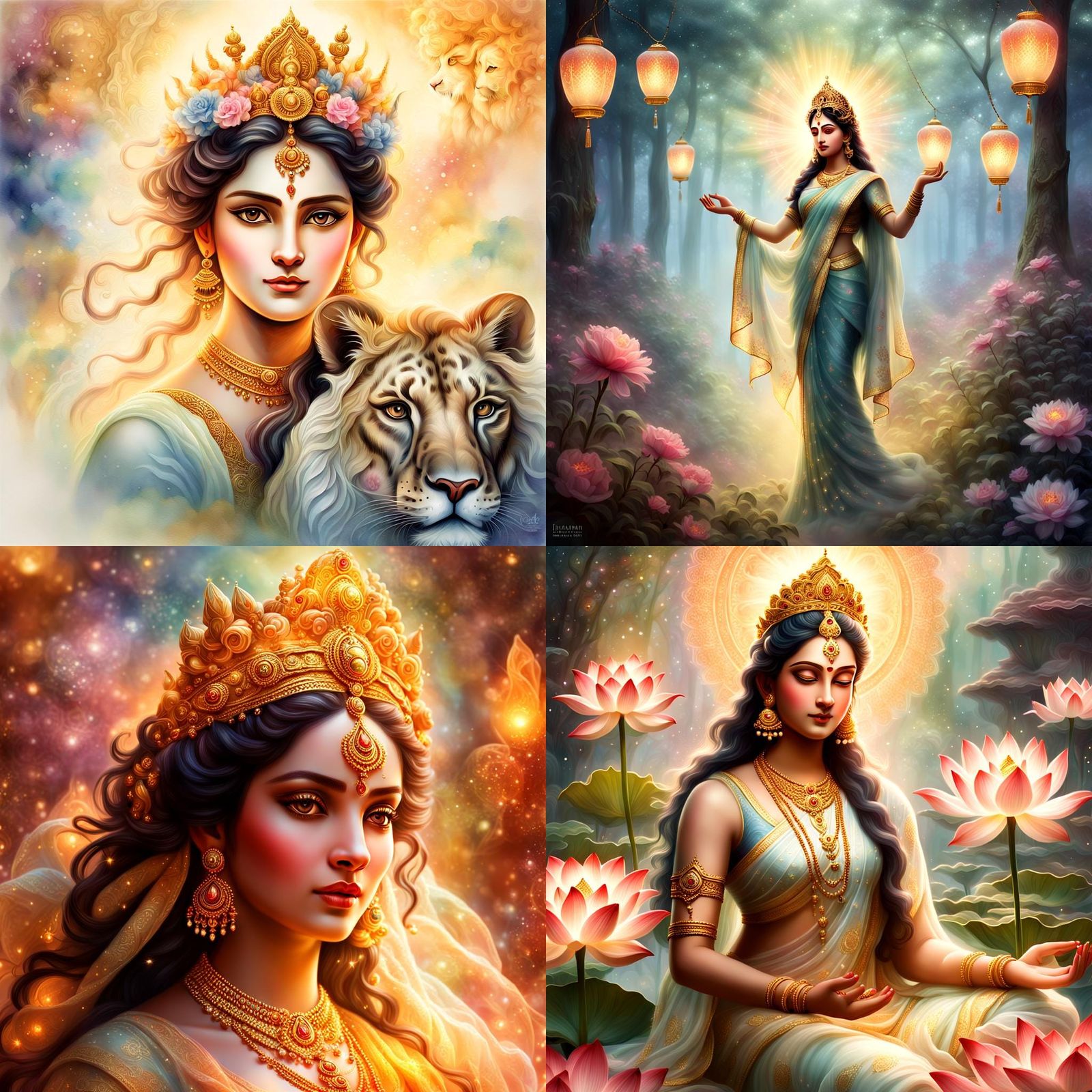 Ma Durga: Divine Goddess in Ethereal Fantasy