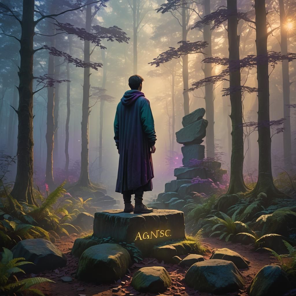 Mystical Forest: Acceptance in Golden Hour Light