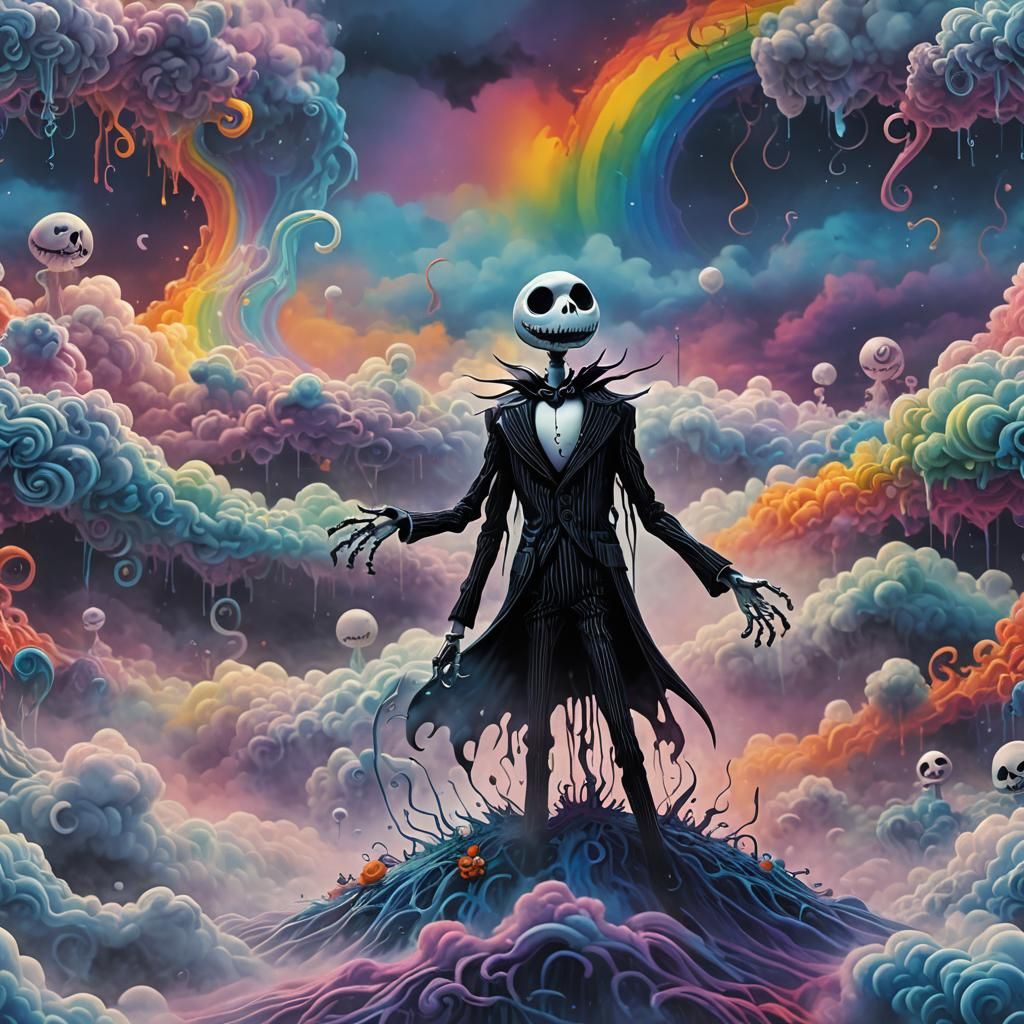 Jack Skellington in Vibrating Non-Newtonian Fluid