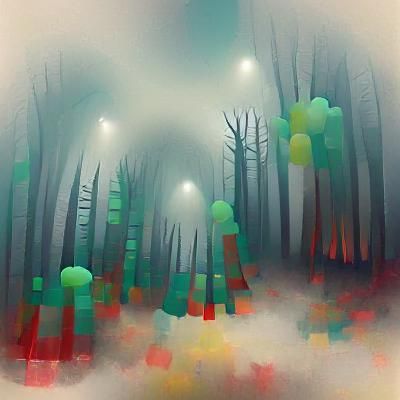 Misty Forest Landscape