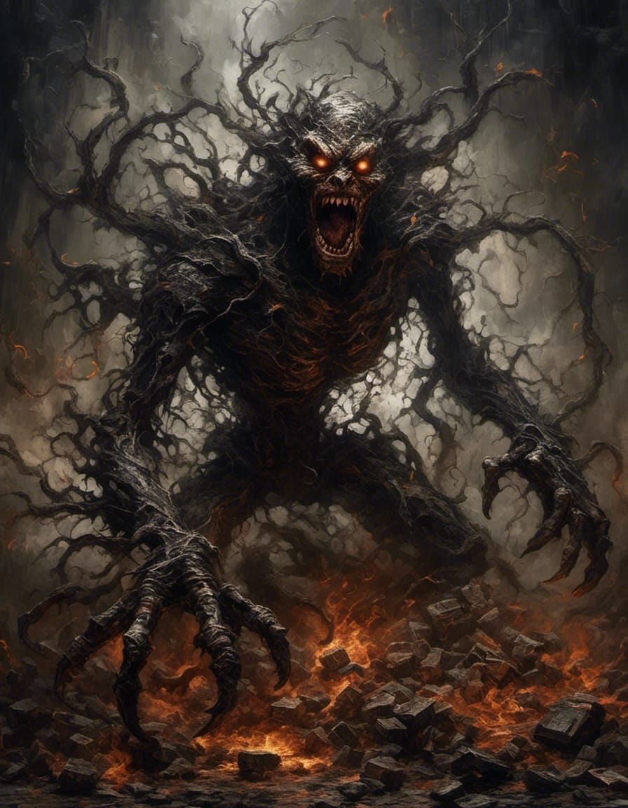 demon <lora:dark art:1.0>