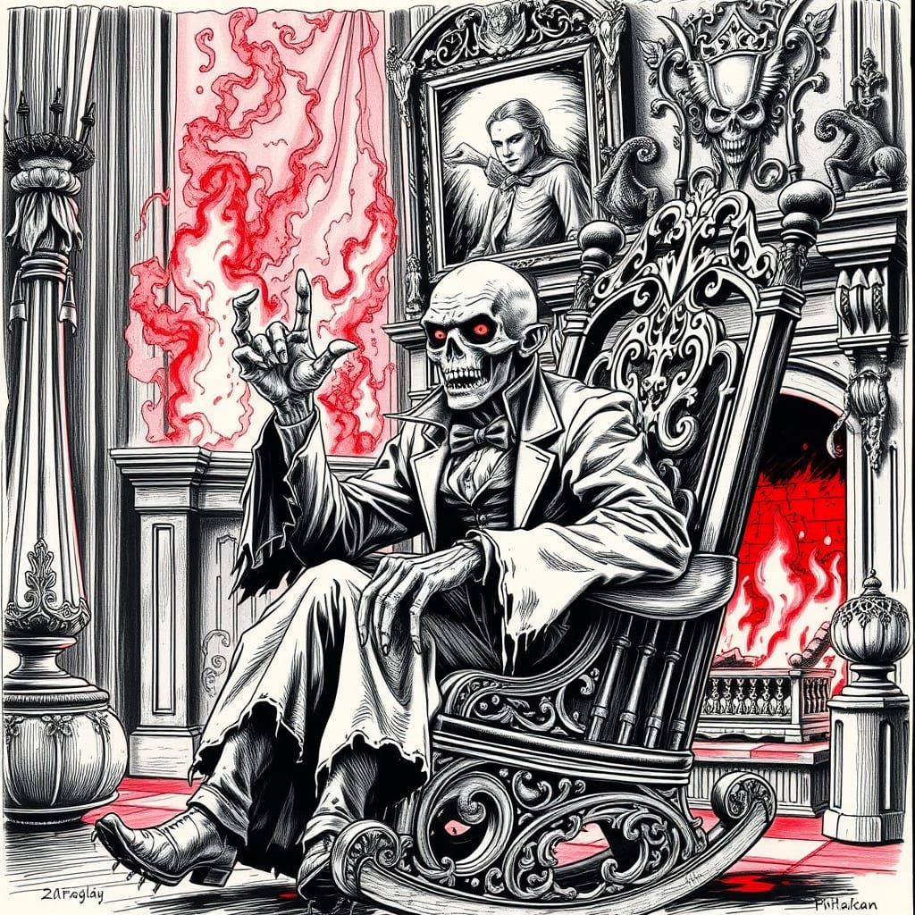 Zombie Sat on a Rocking Chair