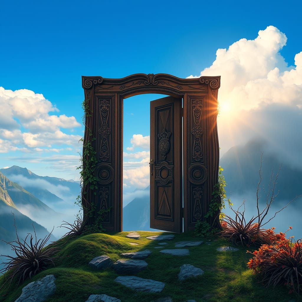Majestic Doorway to Heaven on Misty Mountain