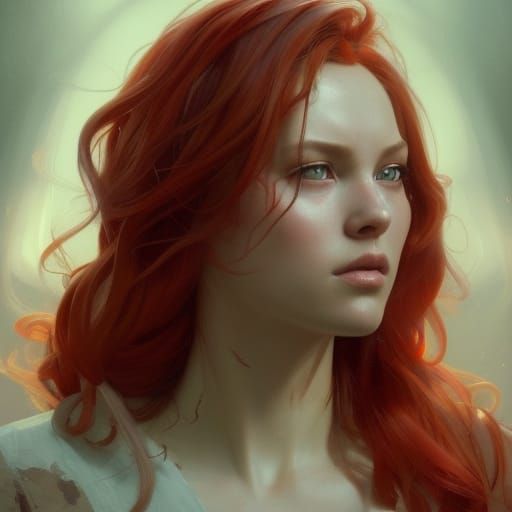 Three Red-Haired Sisters: Hyperdetailed Art Portrait